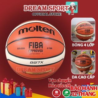 Bóng rổ da Molten GG7X Chính Hãng + Tặng Kim bơm và Túi lưới đựng bóng ...