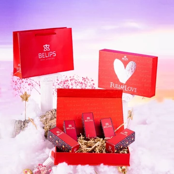 Set Son Belips, Bộ Quà Tặng Valentine Yêu Thương Phiên Bản Giới Hạn Full Of Love, Son Môi Thiên Nhiên An Toàn Cho Bà Bầu