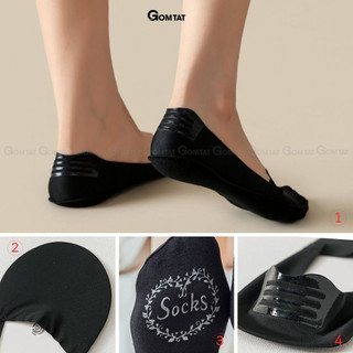 Combo 10 đôi tất lười nữ đi giày búp bê GOMTAT, chất liệu lụa cotton mềm mát, thấm hút thoáng khí - UYE-7002-CB10