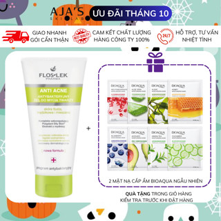 Sữa rửa mặt diệt khuẩn FLOSLEK Anti Acne Face Cleansing Gel cho da dầu mụn 200ml – AJAS SKINLAB
