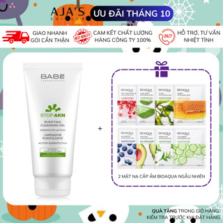 Sữa rửa mặt BABE Stop Akn Purifying Cleansing gel cho da dầu mụn 200ml – AJAS SKINLAB