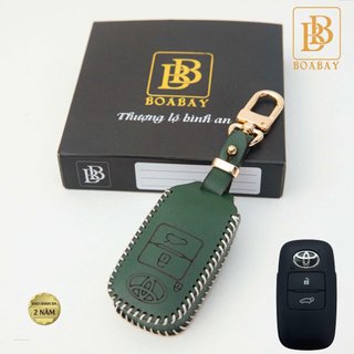 Bao Da Khoá Toyota YARIS CROSS Bản HEV 2023 Ốp da bò thật 100%giữ khoá luôn mới tránh trầy xước bảo hành 2 năm về da- BB