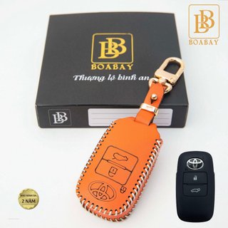 Bao Da Khoá Toyota YARIS CROSS Bản HEV 2023 Ốp da bò thật 100%giữ khoá luôn mới tránh trầy xước bảo hành 2 năm về da- BB