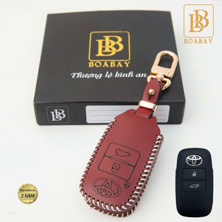 Bao Da Khoá Toyota YARIS CROSS Bản HEV 2023 Ốp da bò thật 100%giữ khoá luôn mới tránh trầy xước bảo hành 2 năm về da- BB