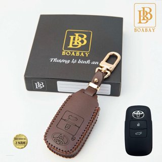 Bao Da Khoá Toyota YARIS CROSS Bản HEV 2023 Ốp da bò thật 100%giữ khoá luôn mới tránh trầy xước bảo hành 2 năm về da- BB
