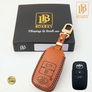 Bao Da Khoá Toyota YARIS CROSS Bản HEV 2023 Ốp da bò thật 100%giữ khoá luôn mới tránh trầy xước bảo hành 2 năm về da- BB