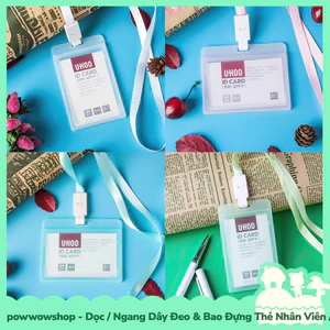 Dọc / Ngang Dây Đeo & Bao Đựng Thẻ Nhân Viên / Học Sinh / Sinh Viên Nhựa PP Trong Suốt 2 Mặt Đơn Giản