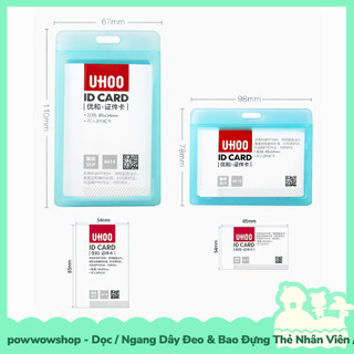 [Sẵn VN - Hỏa Tốc] Dọc / Ngang Dây Đeo & Bao Đựng Thẻ Nhân Viên / Học Sinh / Sinh Viên Nhựa PP Trong Suốt 2 Mặt Đơn Giản