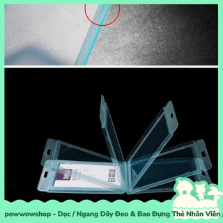 [Sẵn VN - Hỏa Tốc] Dọc / Ngang Dây Đeo & Bao Đựng Thẻ Nhân Viên / Học Sinh / Sinh Viên Nhựa PP Trong Suốt 2 Mặt Đơn Giản