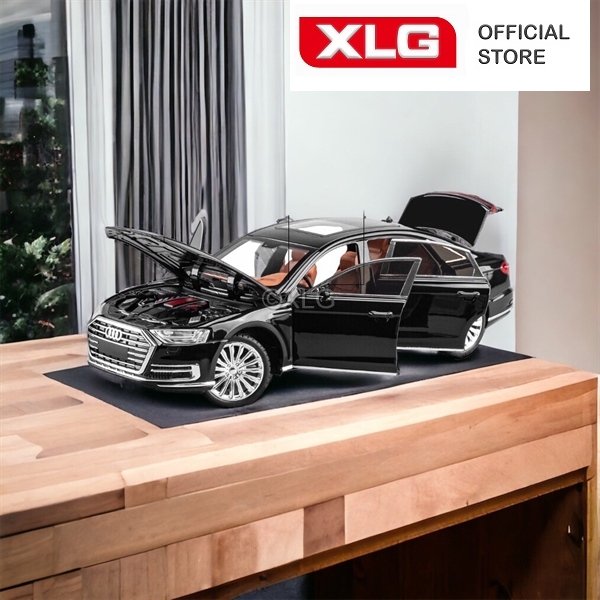 Ảnh Mô hình xe ô tô Audi A8 1:24 cao cấp bằng hợp kim có đèn âm thanh - XLG 1