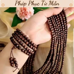 Vòng trầm hương đeo tay chuỗi tràng 108 hạt Vòng tay phong thủy may mắn tài lộc