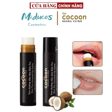 Combo 3 Thỏi Son dưỡng môi dừa Bến Tre Cocoon môi ẩm mềm môi 5g
