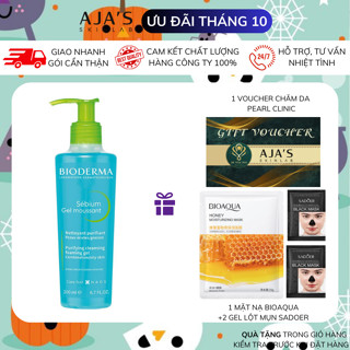Gel rửa mặt ngăn ngừa mụn cho da dầu Bioderma Sebium Gel Moussant 200ml – AJA’S SKINLAB