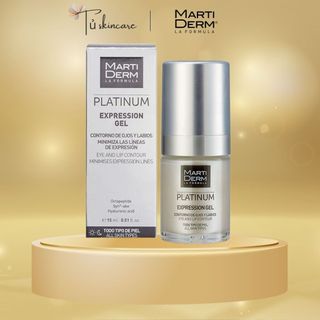Gel Dưỡng Làm Đầy Rãnh, Giảm Nhăn Đuôi Mắt & Khóe Miệng - MartiDerm Platinum Expression Gel 15ml