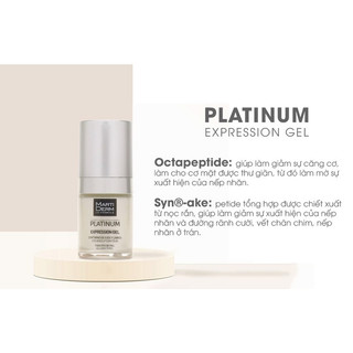 Gel Dưỡng Làm Đầy Rãnh, Giảm Nhăn Đuôi Mắt & Khóe Miệng - MartiDerm Platinum Expression Gel 15ml