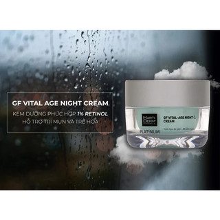 Kem Dưỡng Phức Hợp Retinyl Palmitate Phục Hồi Hỗ Trợ Trị Mụn & Trẻ Hóa - MartiDerm Platinum GF Vital Age Night Cream