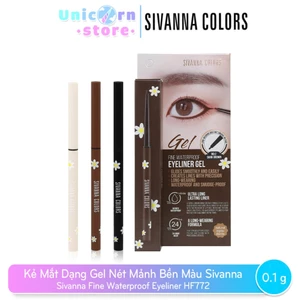 Chì Kẻ Mí Mắt Chống Thấm Nước Dạng Gel Sivanna Fine Waterproof Eyeliner Gel HF772