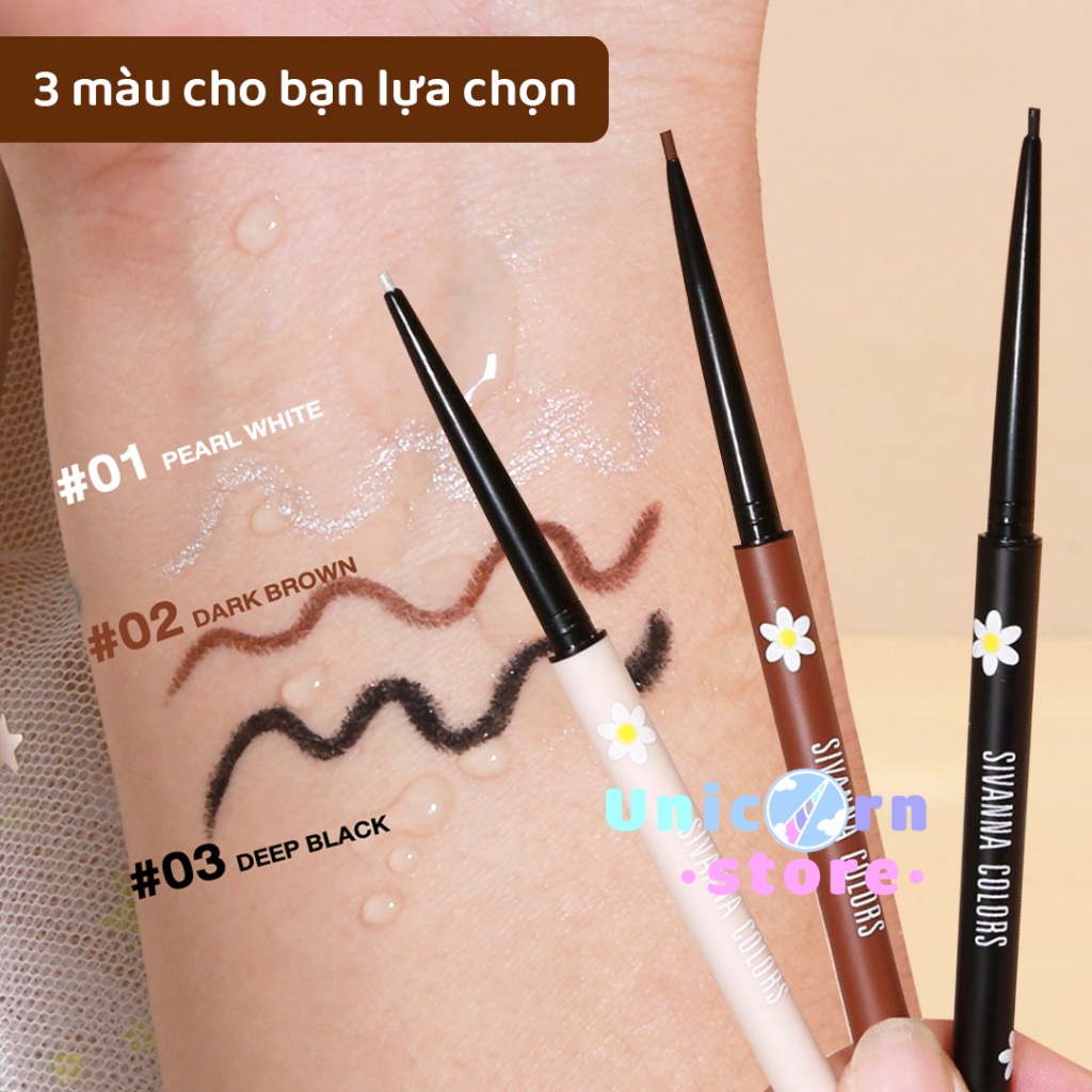 Chì Kẻ Mí Mắt Chống Thấm Nước Dạng Gel Sivanna Fine Waterproof Eyeliner Gel HF772