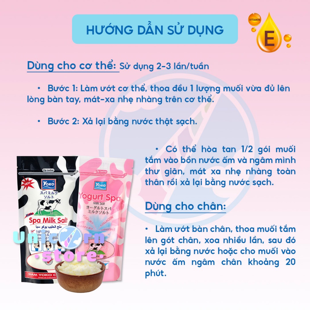Muối Tắm Tẩy Tế Bào Chết Yoko Spa Salt Nội Địa Thái Lan 300G