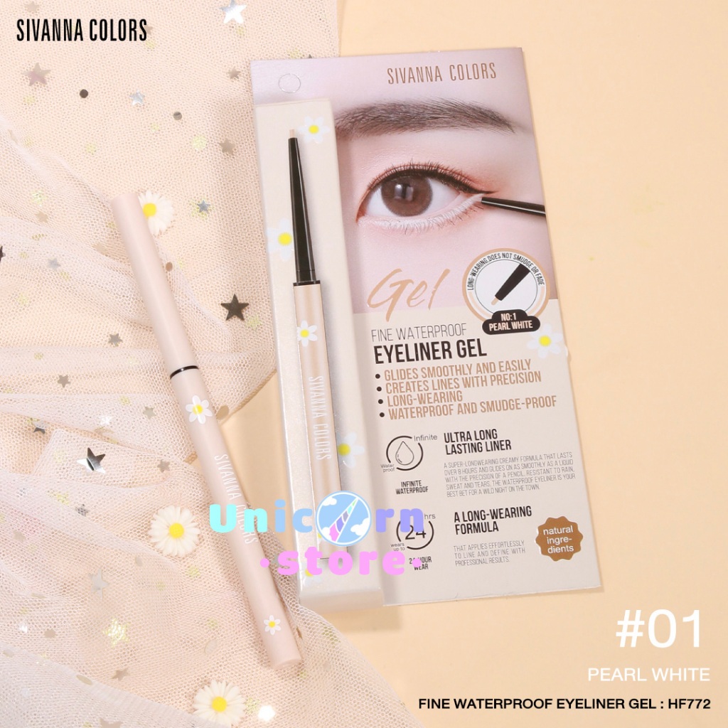 Chì Kẻ Mí Mắt Chống Thấm Nước Dạng Gel Sivanna Fine Waterproof Eyeliner Gel HF772