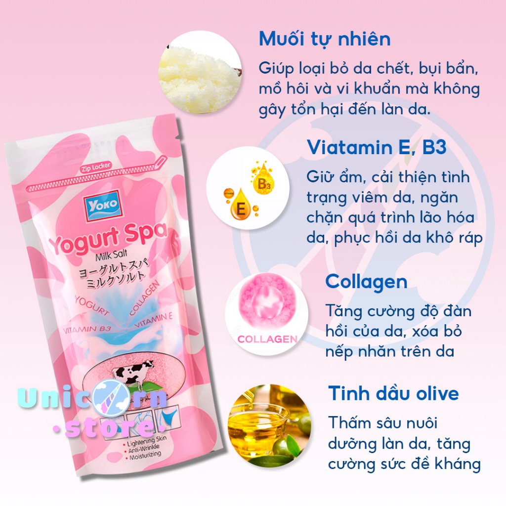 Muối Tắm Tẩy Tế Bào Chết Yoko Spa Salt Nội Địa Thái Lan 300G