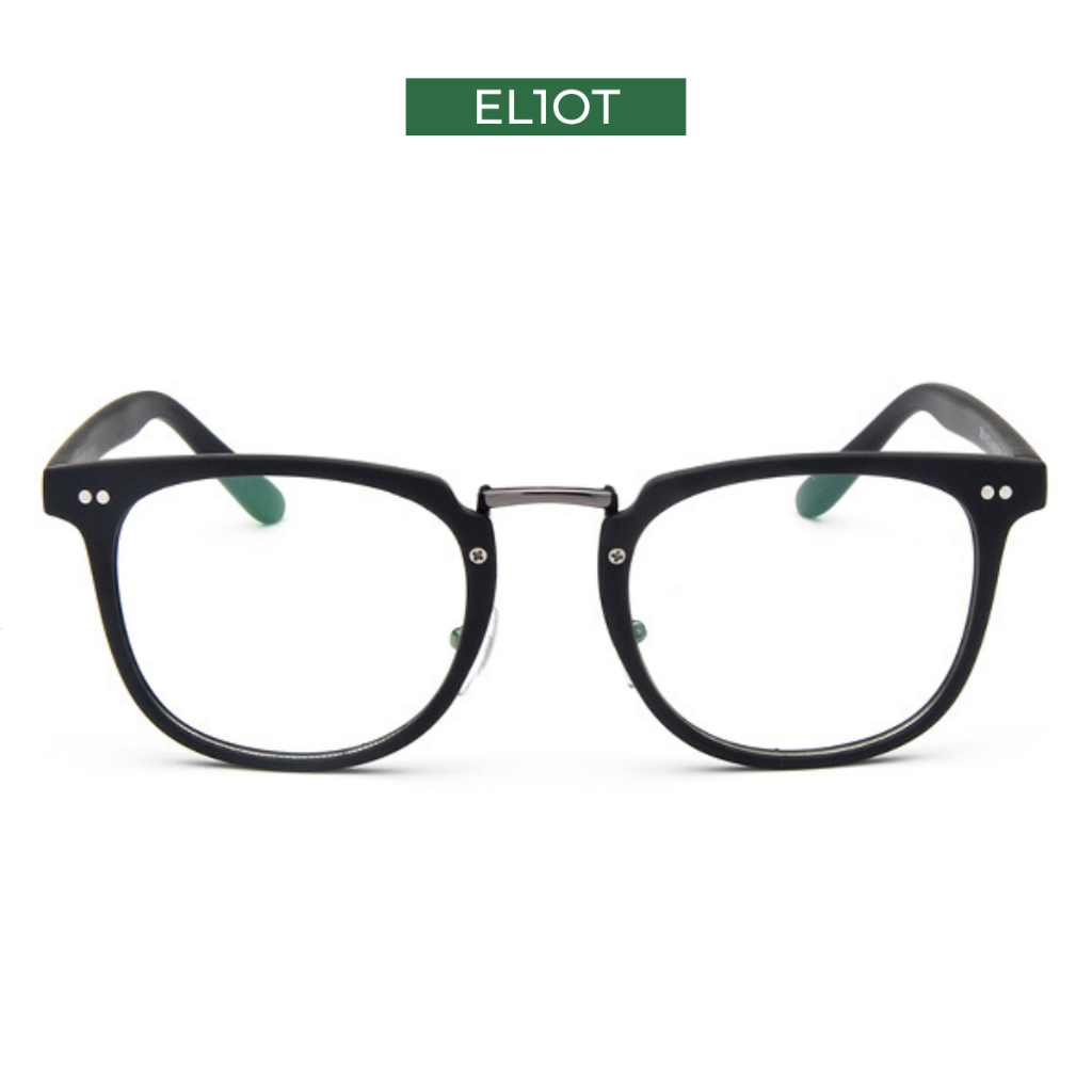 Kính mắt cận ELIOT EYEWEAR tròng kính chống ánh sáng xanh kiểu dáng vuông bo góc thời trang Plain Glasses