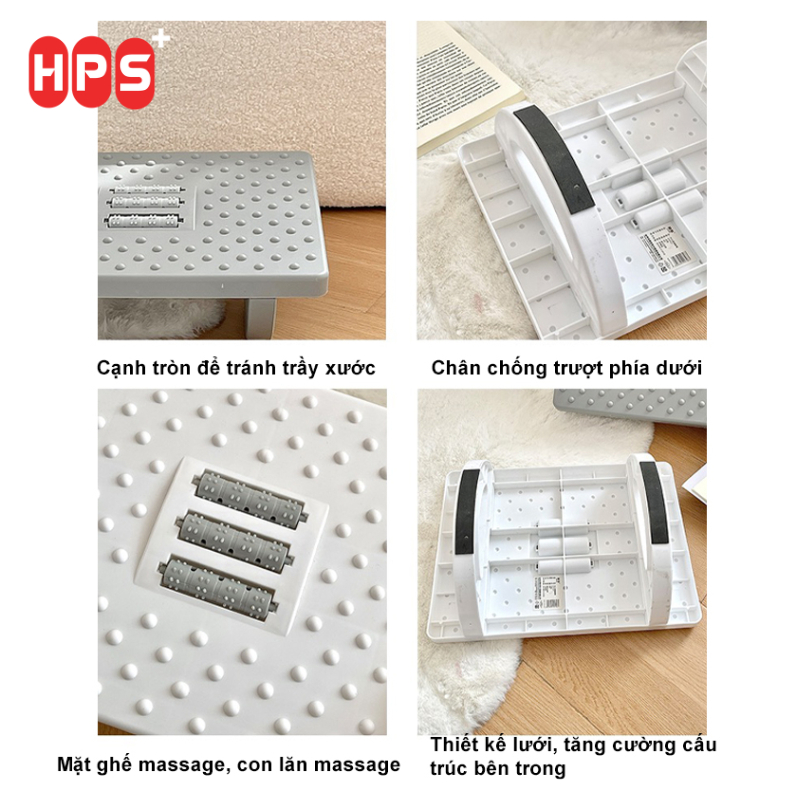 Ghế gác chân massage HPS Ghế kê chân Công Thái Học cho dân văn phòng, sinh viên, Ghế gaming mát xa thư giãn, giảm stress | BigBuy360 - bigbuy360.vn