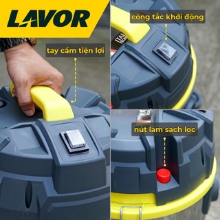 Máy hút/thổi bụi khô và ướt công nghiệp Lavor Dozzy 20XS(20 lít) - sạch bụi bẩn với bộ lọc linh hoạt
