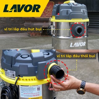 Máy hút/thổi bụi khô và ướt công nghiệp Lavor Dozzy 20XS(20 lít) - sạch bụi bẩn với bộ lọc linh hoạt