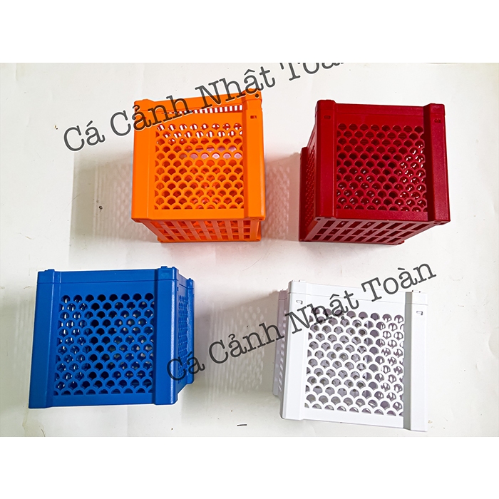 HỘP NHỰA VUÔNG CHỨA VẬT LIỆU LỌC CHO BỂ CÁ, LÀM LỒNG DƯỠNG, ĐỂ CÁ 12x12x12cm