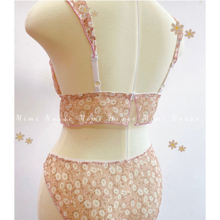 [New arrival] Set đồ lót lưới mềm sexy tone hồng - handmade MimiHouse