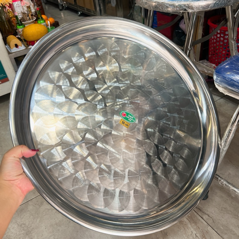 Mâm Tròn Inox 304 hàng dày 1Ly | Shopee Việt Nam