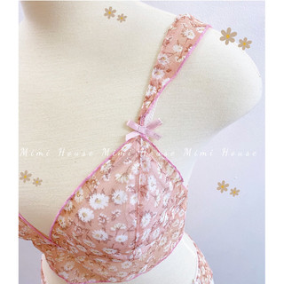 [New arrival] Set đồ lót lưới mềm sexy tone hồng - handmade MimiHouse