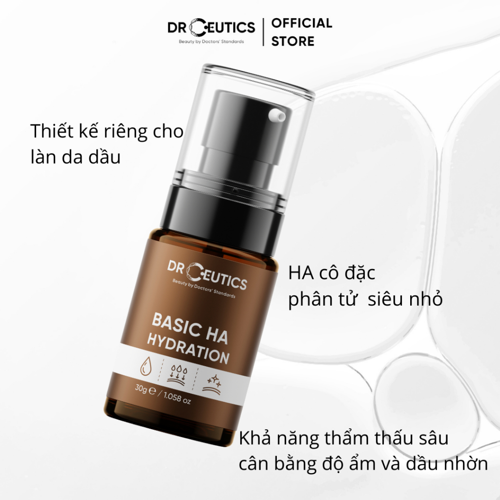 Ảnh DRCEUTICS Tinh Chất HA Basic Hydration Drceutics Cho Da Dầu Mụn (30g-100g) 4