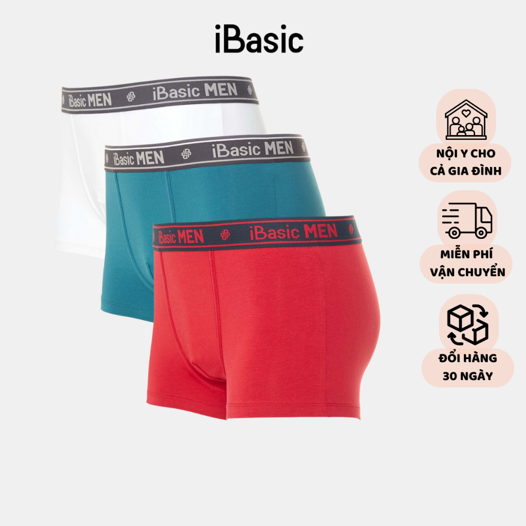 Combo 3 quần lót Nam trunk iBasic PANM078