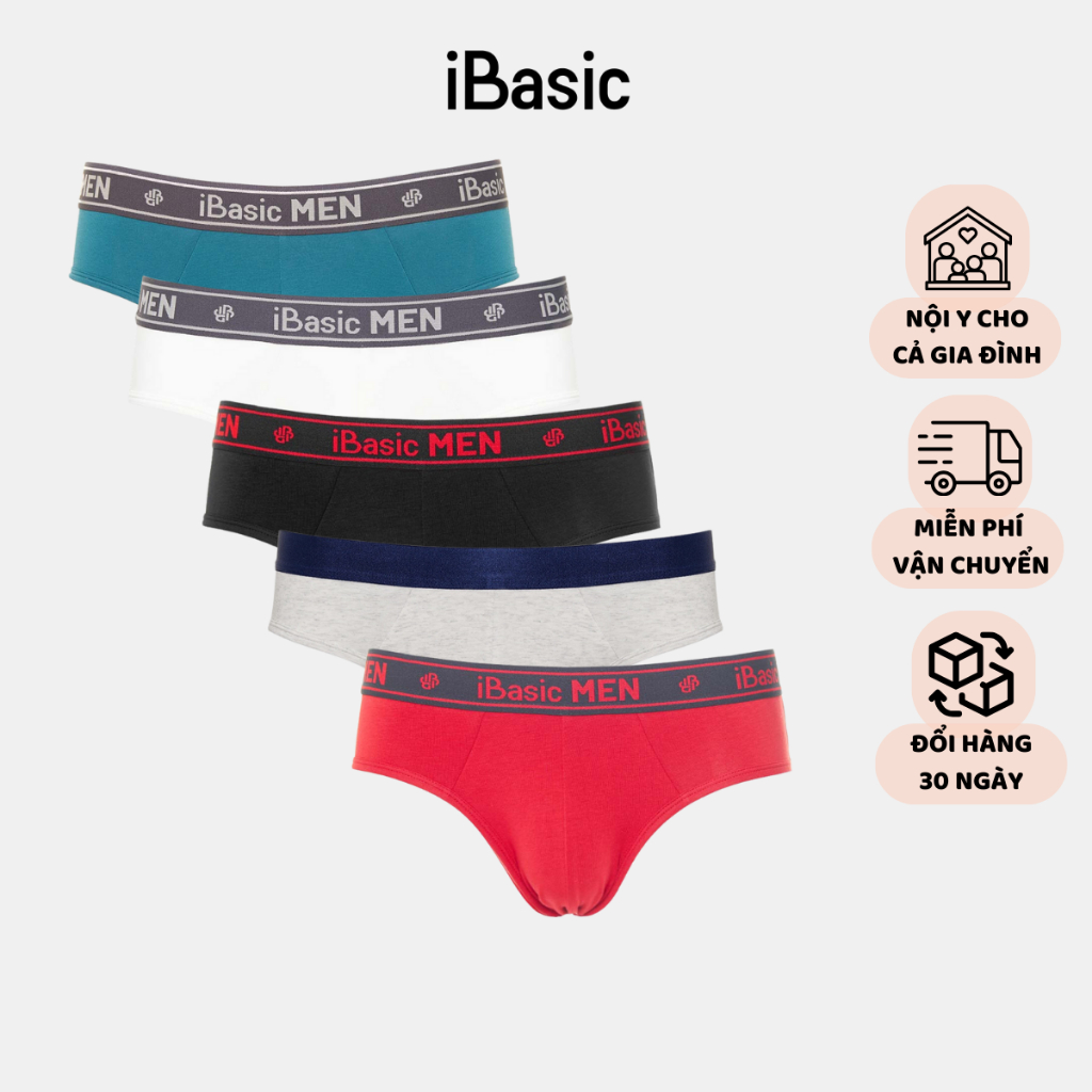 Combo 5 quần lót Nam brief cotton iBasic PANM077