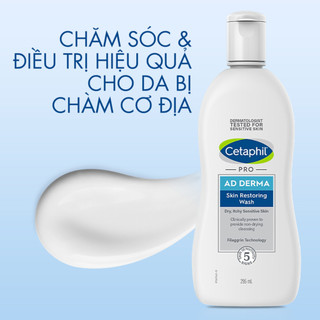 Sữa Tắm Cetaphil Pro Ad Derma Wash Dành Cho Da Khô Cơ Địa 295ml