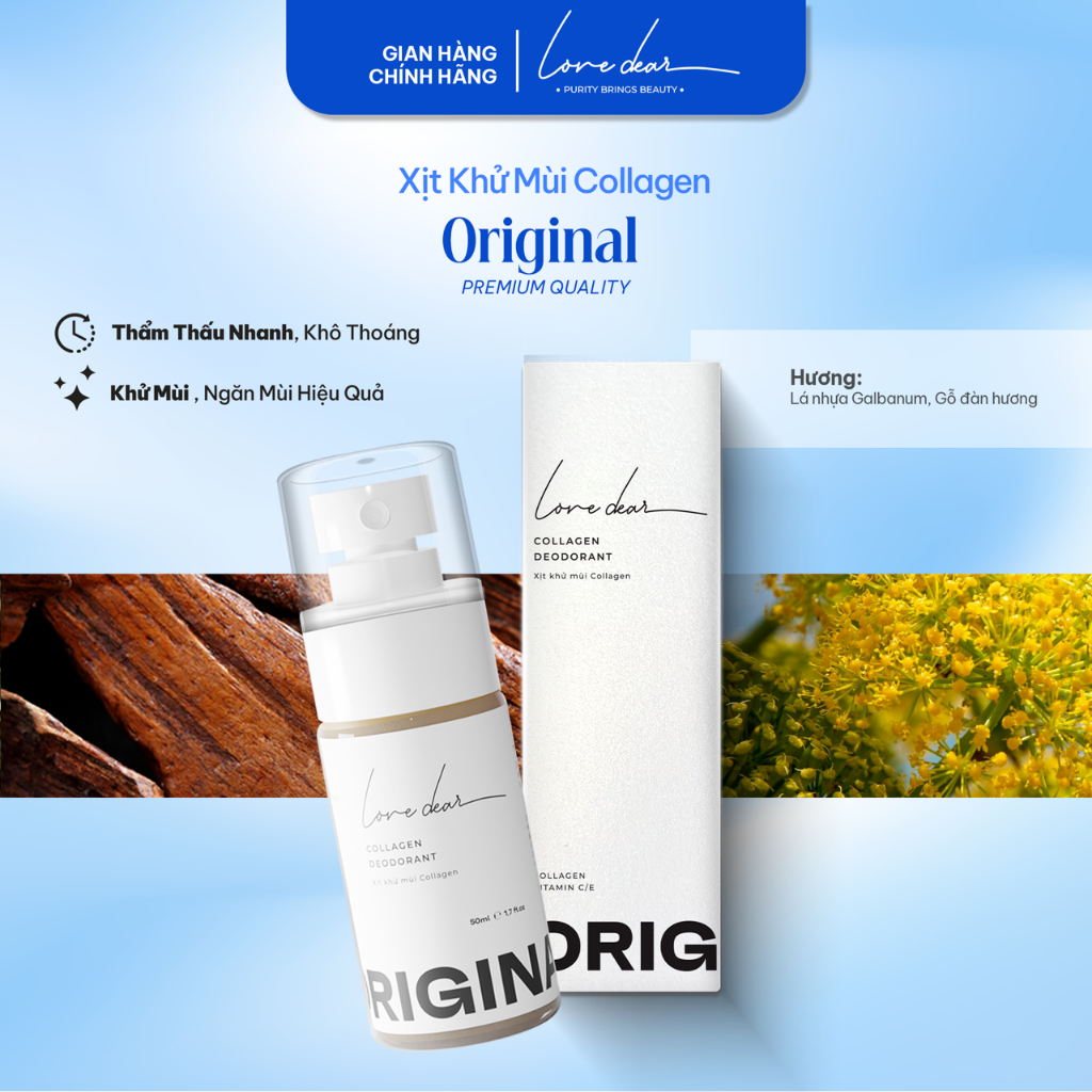 Ảnh Xịt Khử Mùi ORIGINAL LoveDear Hương Nước Hoa Body Mist Thơm Lâu Unisex - Có Collagen Và Vitamin C E  50ml 1