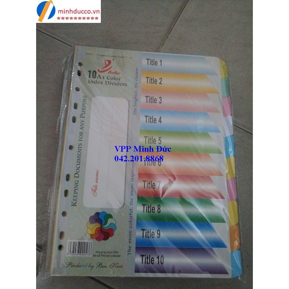Chia file giấy 10 màu bảo kiên | Shopee Việt Nam