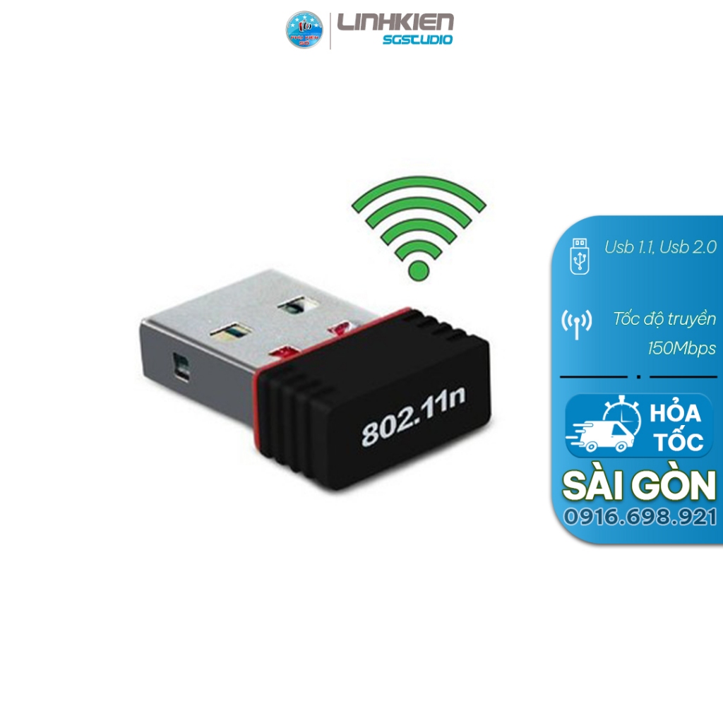 Mini USB Wifi Adapter Không Dây 802.11N 150Mbps USB2.0 Thẻ Nhận Mạng ...