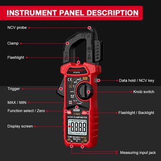 (Bảo hàng 1 năm)HABOTEST HT207 AC DC kỹ thuật số kẹp đồng hồ LED chiếu sáng phụ trợ không tiếp xúc phát hiện điện áp NCV