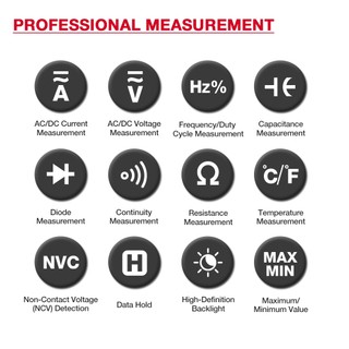(Bảo hàng 1 năm)HABOTEST HT207 AC DC kỹ thuật số kẹp đồng hồ LED chiếu sáng phụ trợ không tiếp xúc phát hiện điện áp NCV