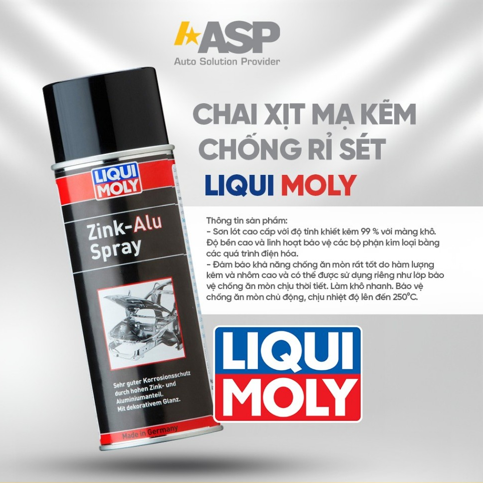 Chai xịt Sơn mạ kẽm chống rỉ (màu sáng) Liqui Moly Zinc Aluminum Spray ...