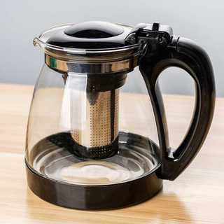 Bình pha trà thuỷ tinh có lõi lọc dung tích 1400ml , bình nước thủy tinh có lõi lọc trà inox nắp đậy và quai cầm chống n