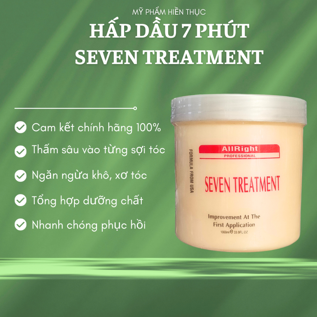 Dầu hấp dưỡng tóc SEVEN TREATMENT phục hồi tóc hư 1000ml