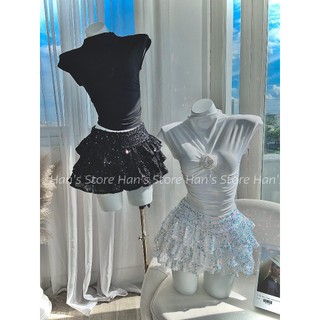 [HAN’S STORE ]SET CHÂN VÁY KIM SA BLING BLING XINH XẮN ( ẢNH THẬT)