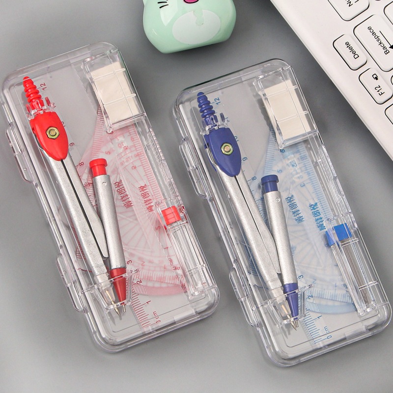 Bộ dụng cụ học tập 8 món compa eke thước kẻ, bộ đồ dùng toán học-BỘ EKE ...