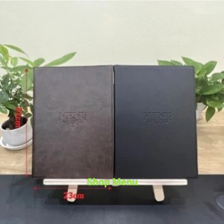 Sổ bìa da khổ A4 gáy còng, menu da cao cấp gáy còng, quyển sổ menu bìa ...