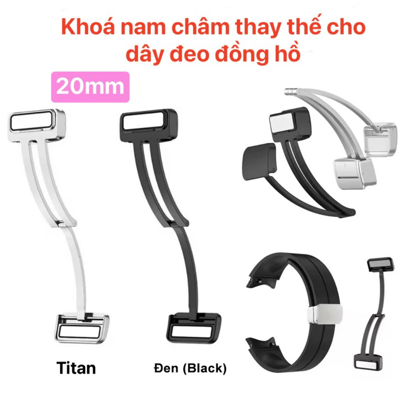 Khoá nam châm Chính Hãng thay thế cho các loại dây đồng hồ 20mm
