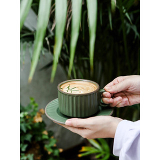 Ly gốm 250ml phong cách cổ điển,tách sứ phù hợp uống latte, trà, capuchino và các loại đồ uống nóng